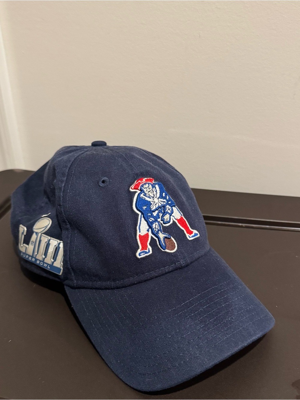 New Era Navy Kids Patriots Logo Cap with Red & White Accents